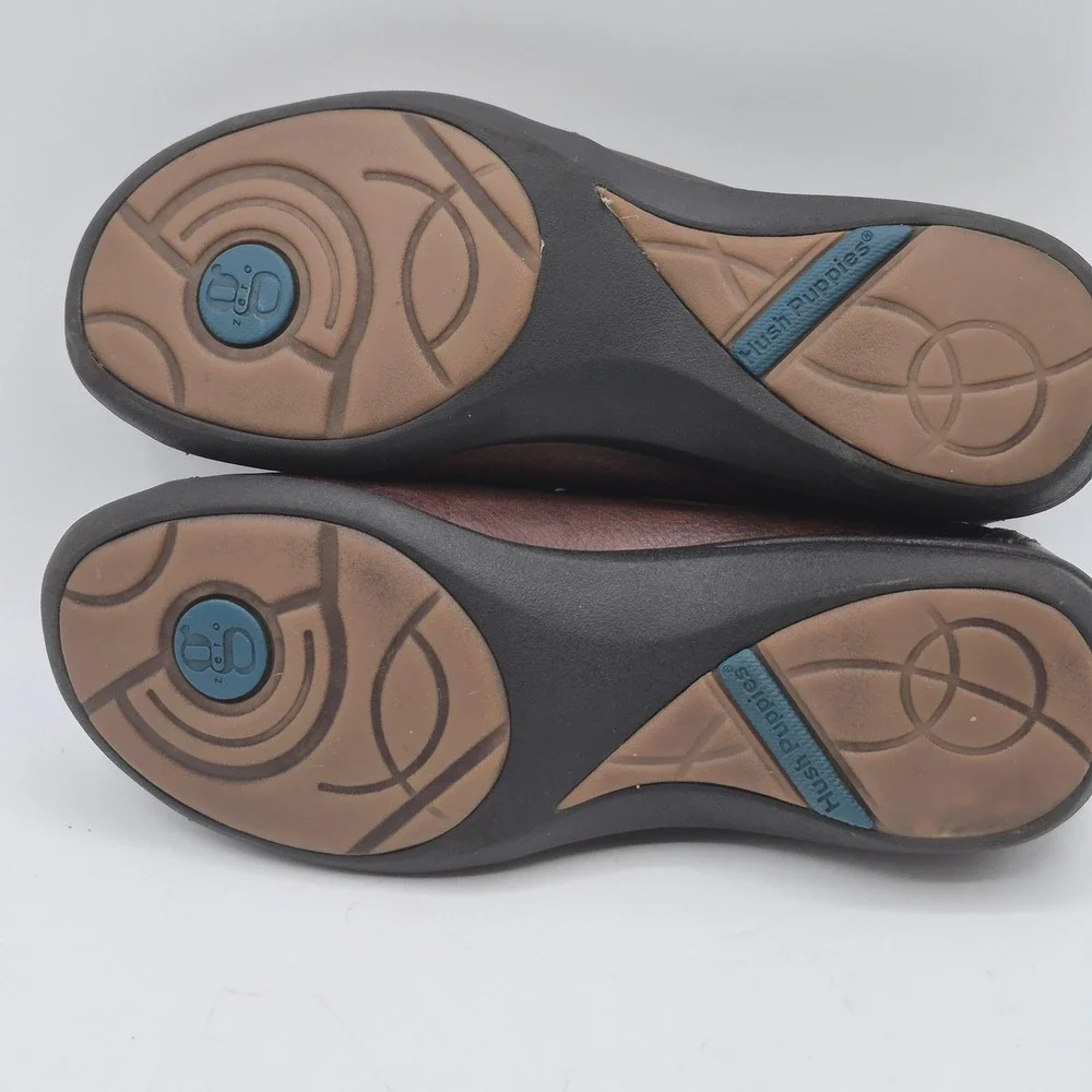 Hush Puppies Shoes Womens Size 6.5‎ Brown Leather Slip-On Comfort g Zero Loafer - Picture 9 of 14